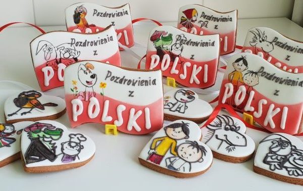 lukrowane ciasteczka na zamówienie, pierniczki Pozdrowienia z Polski z Polskimi Bajkami - Basia sweets