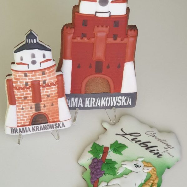 pierniki lubelskie, Lublin, pierniki pamiątkowe, Brama Krakowska, ręcznie lukrowane pierniki - Basia sweets