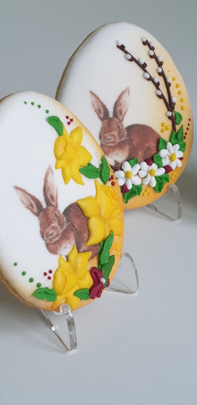 Ciasteczka Wielkanocne - Pisanka z zajączkiem, Króliczek wielkanocny, ciasteczka wielkanocne, dekoracje wielkanocne, lukrowane ciasteczka Basia sweets
