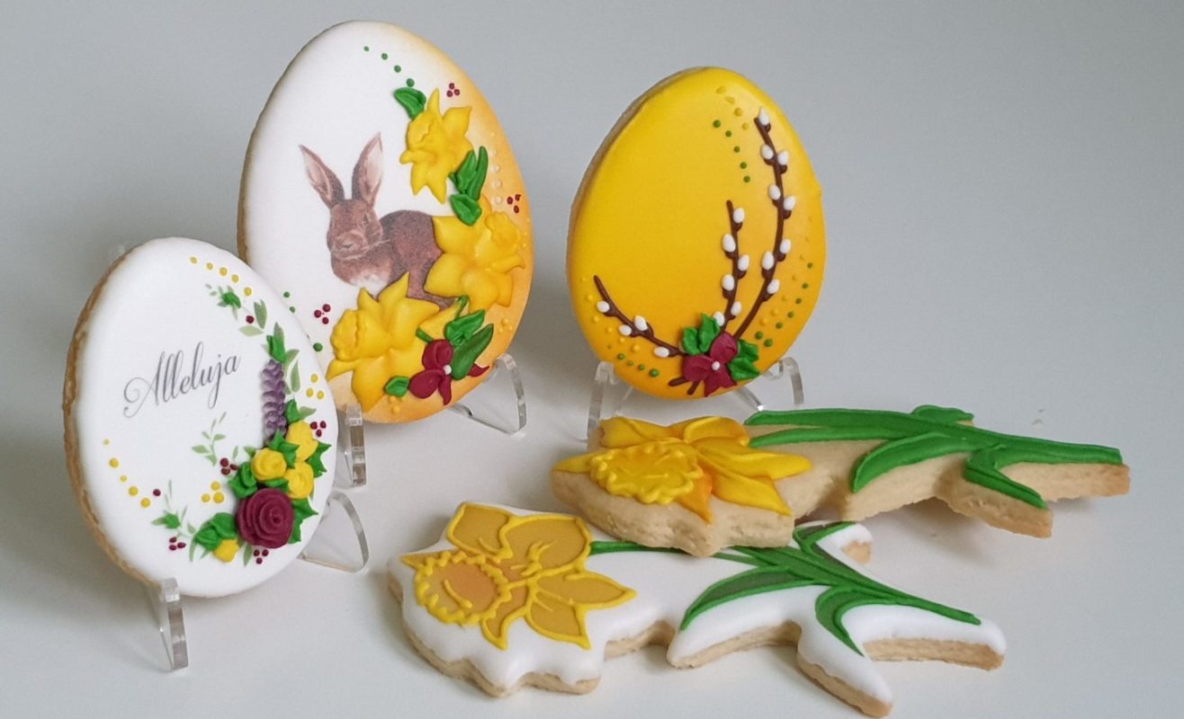 Ciasteczka Wielkanocne - pisanka, Króliczek wielkanocny, ciasteczka wielkanocne, dekoracje wielkanocne, lukrowane ciasteczka Basia sweets